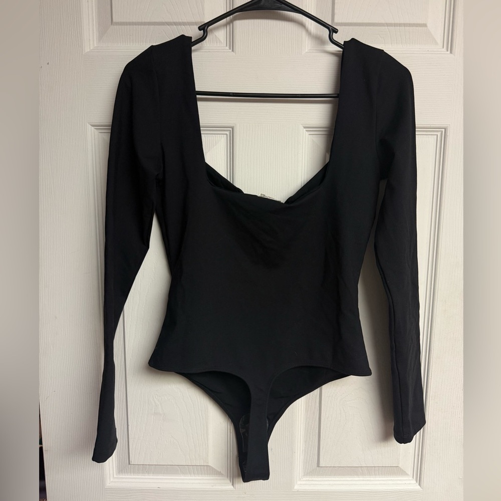 FINAL SALE Free People Zoe Notch-Neck Long-Sleeve Bodysuit - Picture 8 of 14